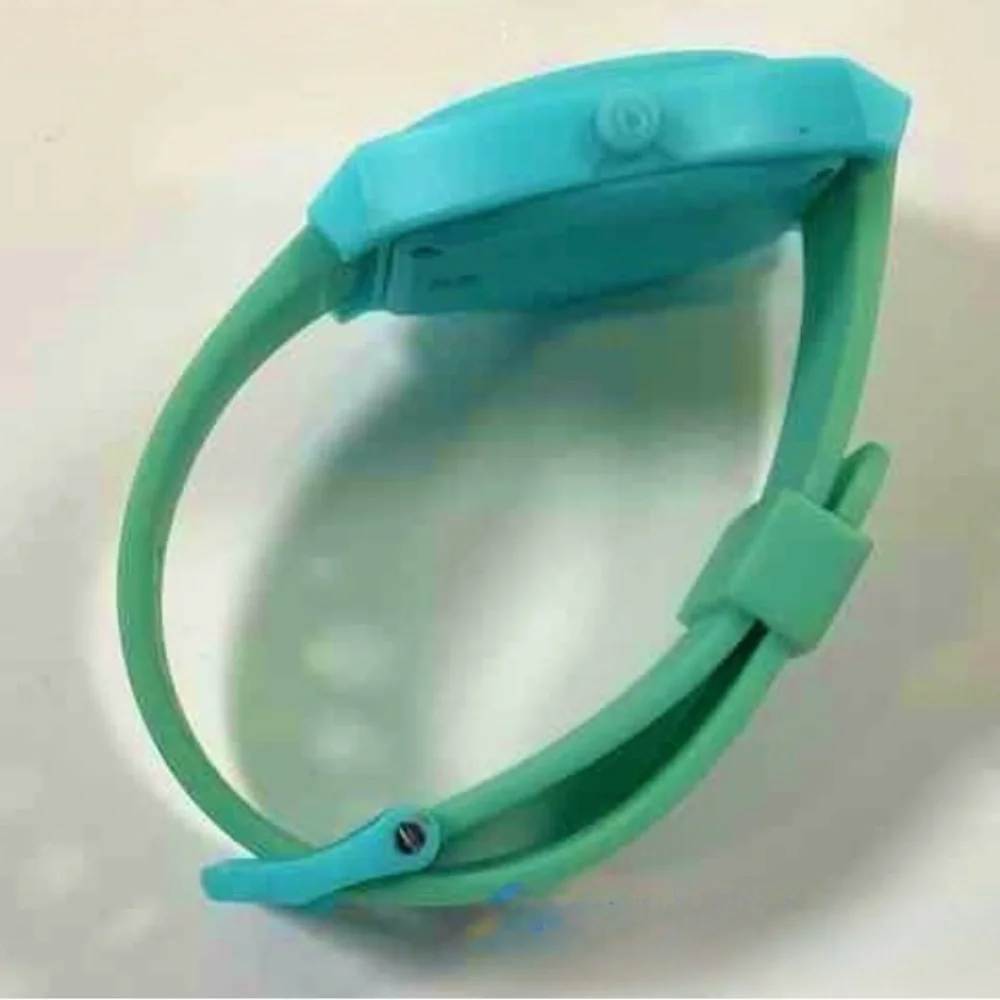 Nixon The Time Teller P Light Blue Green Plastic Quartz Analog Wristwatch